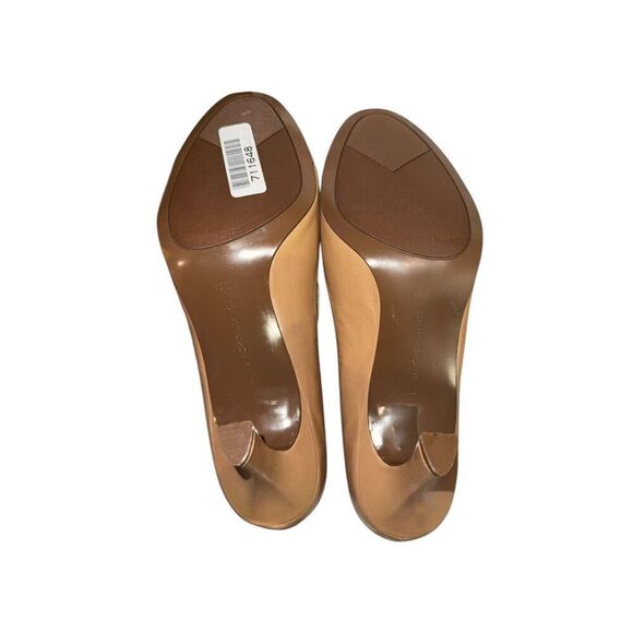 Bandolino Nataly Light Natural Color Leather Open Toe Pumps Womens Size 10 NWB - Picture 9 of 10